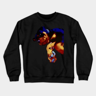 Rottweiler  puppy cute Crewneck Sweatshirt